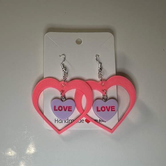 Handmade Heart Candy Love Earrings NEW - Picture 3 of 5
